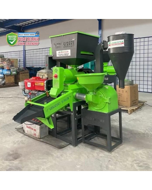 Mesin Giling Padi Kombinasi Penepung Multifungsi Mahkota KD-630 PRO WG FULLSET ELEVATOR