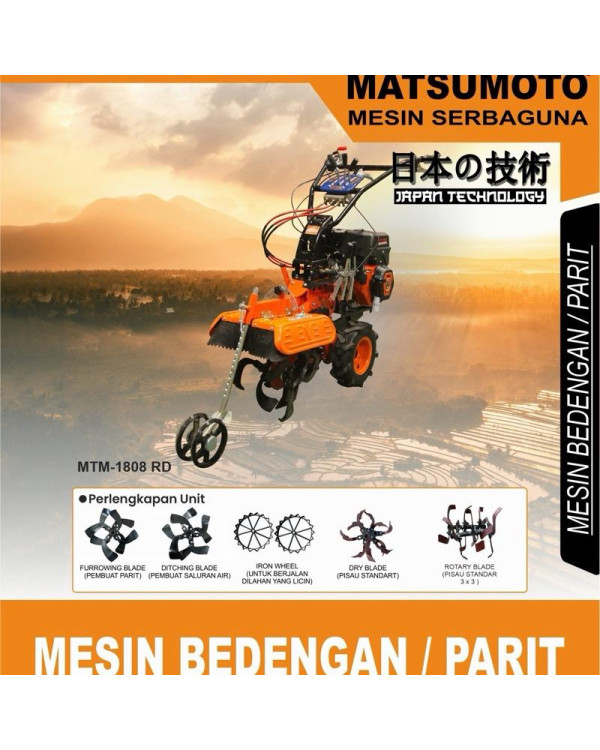 Mesin Pembuat Bedengan Parit Matsumot MTM 1808 RD Mesin Pembuat Bedengan Parit Matsumot MTM 1808 RD