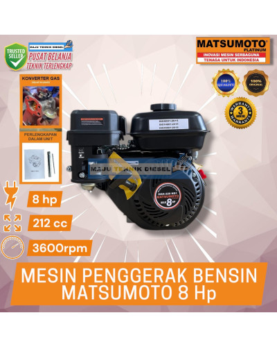 Gasoline Engine Mesin Penggerak Bensin Serbaguna MATSUMOTO MGX220 ND1 8hp Konverter Gas Ready