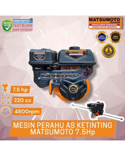 Gasoline Engine Mesin Penggerak Bensin Perahu As Ketinting MATSUMOTO MGX225 NDH 7.5hp